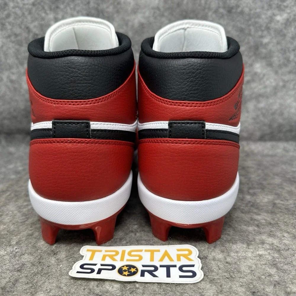 Nike Air Jordan 1 Mid MCS Baseball Cleats Mens Size 12 Chicago White Red Black